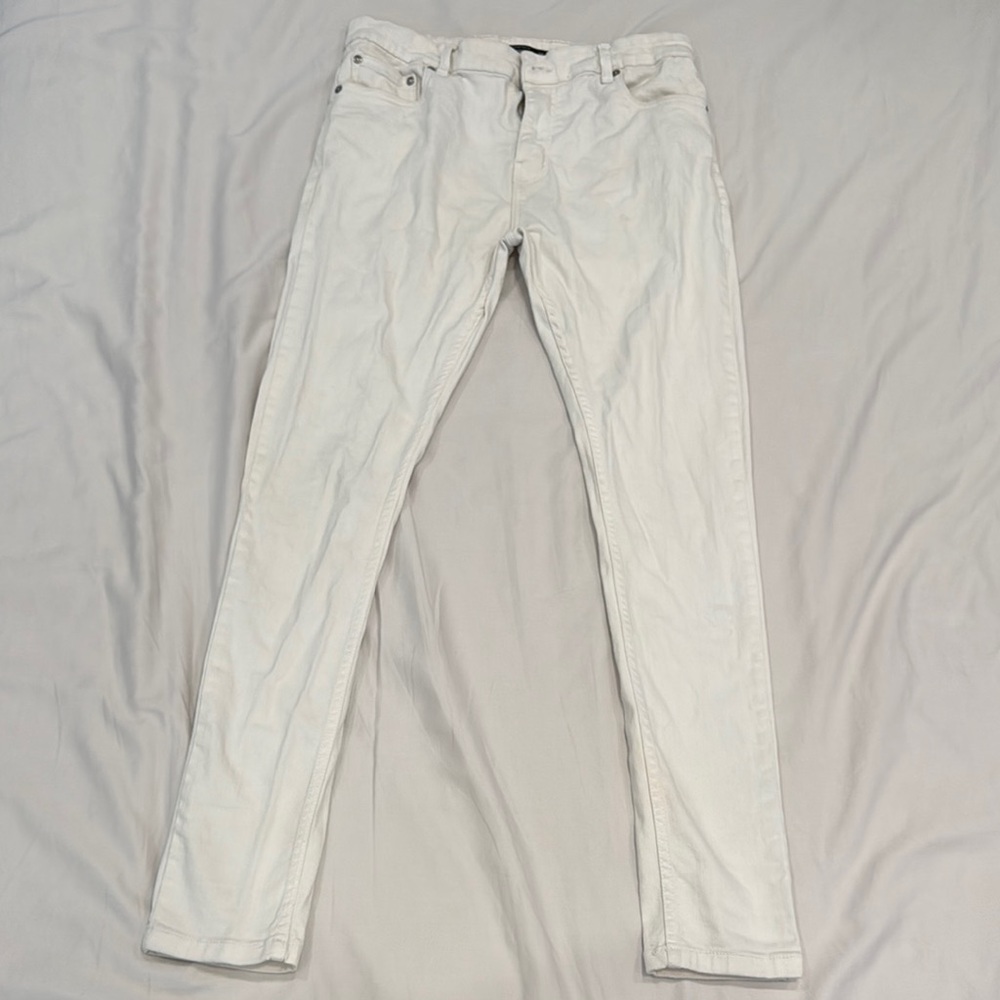 White Denim Skinny Jeans - Size 34L